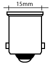 All 15mm diameter, Single Connection Bayonet (Ba15s) Base Bulbs